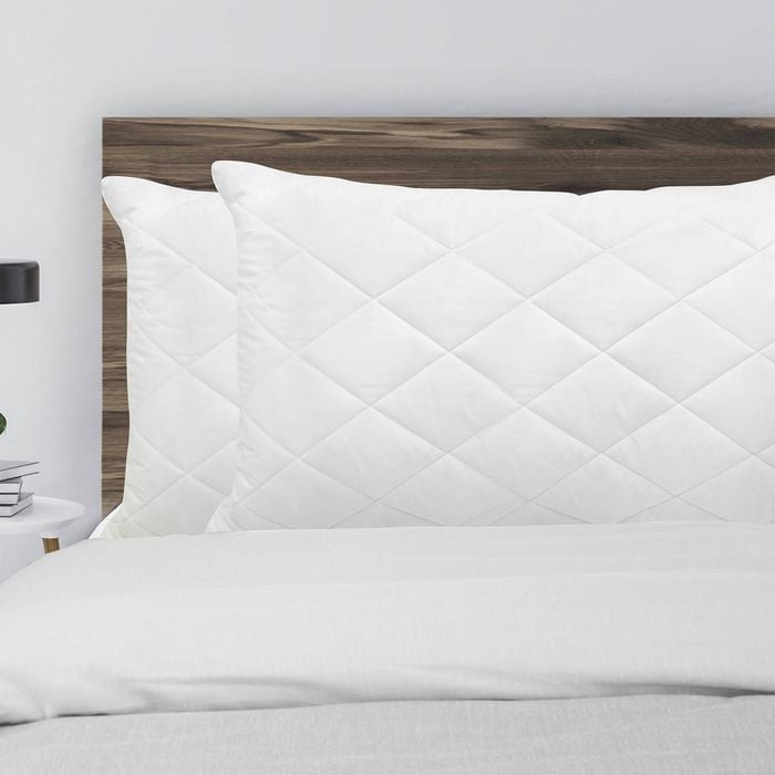 Royal Comfort Bamboo Blend Quilted Pillow Twin Pack Extra Fill White 50 X 75cm