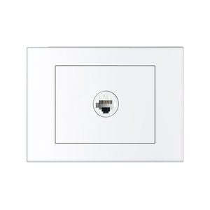 HPM VIVO White 1 Gang RJ45 Outlet Cat6