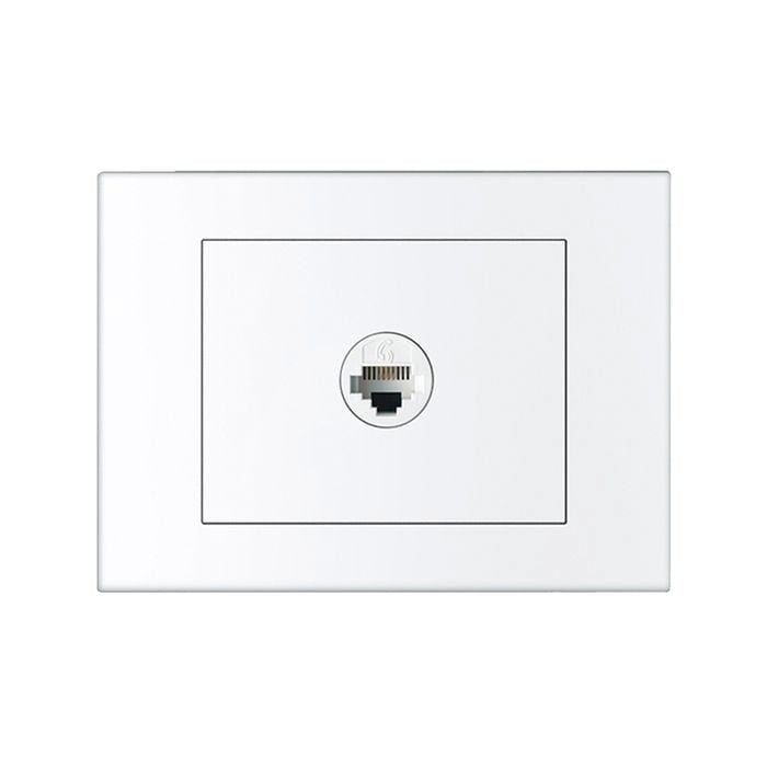 HPM VIVO White 1 Gang RJ45 Outlet Cat6