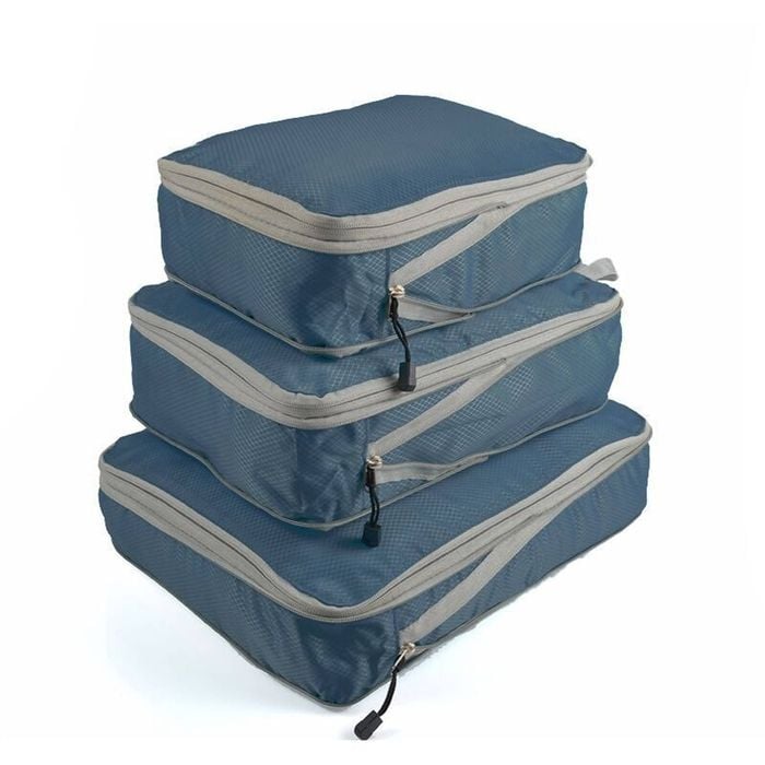Catzon 3 Set Expandable Compression Packing Cubes for Travel-NavyBlue