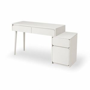 FORET White Dressing Table Vanity Desk With Drawers Storage Cabinet 80cm