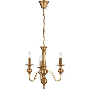 Telbix Siedel Vintage Pendant Hanging Lamp 3-Light Metal Copper Polished