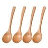 Anygleam Natural Wood 4pcs Wooden Spoon Beech Kitchen Tableware