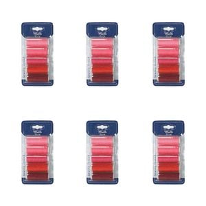 6x 5pc Malli Pink Shades 180m Plastic Spool Sewing Diy Garment Thread
