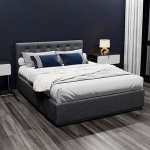 Artiss Fabric Bed Frame Double Gas Lift Beds Base