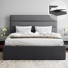 Benny Double Charcoal Storage Gas Lift Bed Frame