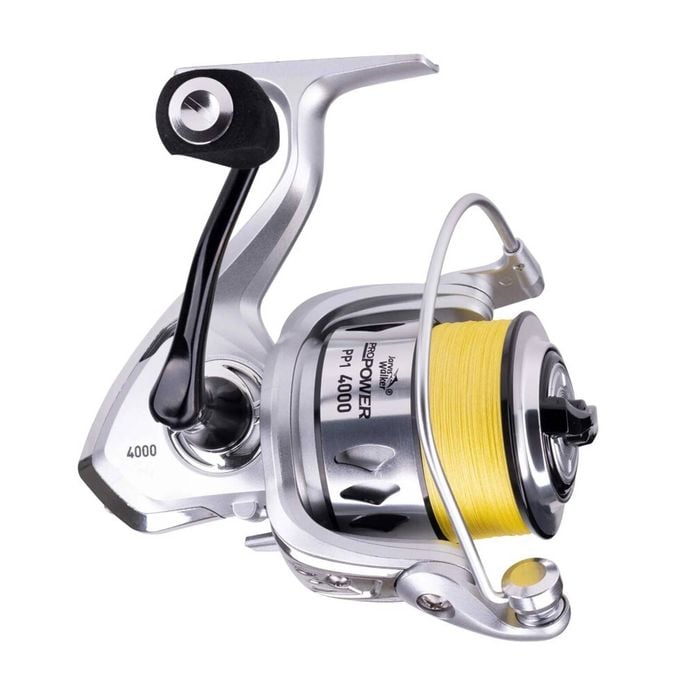 Jarvis Walker Pro Power 4000 Spin Reel Spooled with Braid - 4 Bearing ...