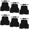 6x Adult Unisex SEQUIN BOW TIE & VEST Dance Costume Party Sparkle Set in Black