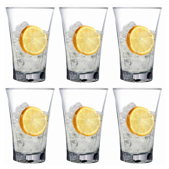 6pc Artcraft Blaze Hi-Ball Water Cocktail Drinking Glass Drinkware 350ml Clear