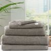 5pc Renee Taylor Cobblestone 650gsm Cotton Ribbed Towel Platinum