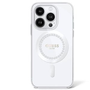 Guess Diamond Edition for iPhone 16 Pro - White, Magsafe