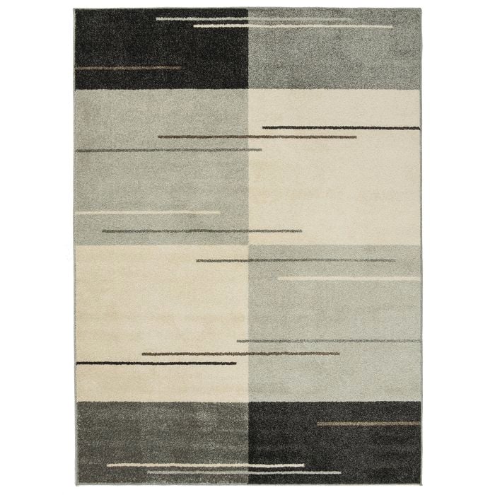 Sahara 160 x 230cm Lines Jet Rug