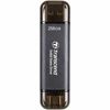 Transcend ESD310C 256 GB Portable Solid State Drive - External - Black - Desktop PC, Gaming Console, Notebook