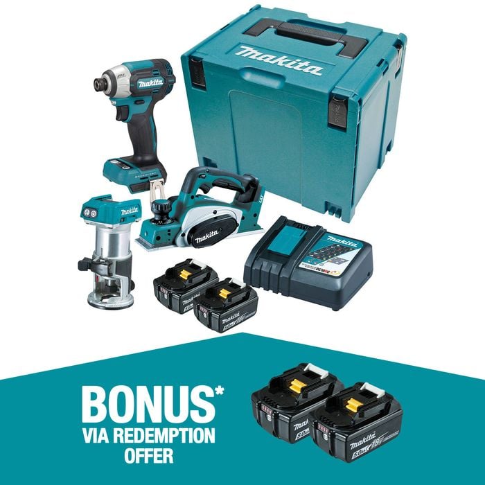 Makita 18V Brushless 3 Piece Combo Kit DLX3206TJ