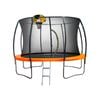 Kahuna 14ft Trampoline Free Safety Net Spring Pad Mat With Basketball - Orange/blue