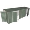 Build-a-Shed 1.5 x 6 x 2m Skillion Double and Single Hinged Side Doors Shed - Green