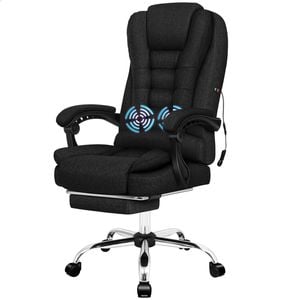 ALFORDSON Office Chair Massage Fabric Black