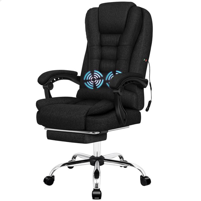 ALFORDSON Office Chair Massage Fabric Black