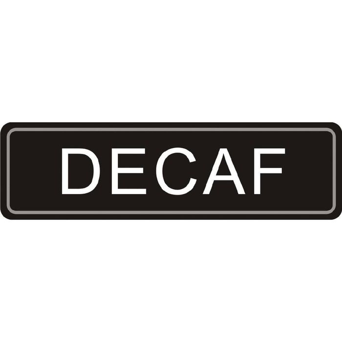 Olympia Airpot Label Adhesive Decaf Beverage Coffee Station Signage
