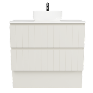 New England Joinery 900mm Splendor Centre Basin SilkSurface Top Floor Standing Vanity