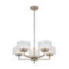 Telbix Moreno Modern Pendant Hanging Lamp Light Metal Glass Antique Silver Satin