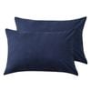 LINENOVA 2PCS 100% Cotton Pillow Cases Slip Cover Pillowcase - Navy King