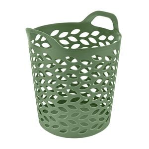 Ezy Storage 53L Fleur Flexi Laundry Basket Green
