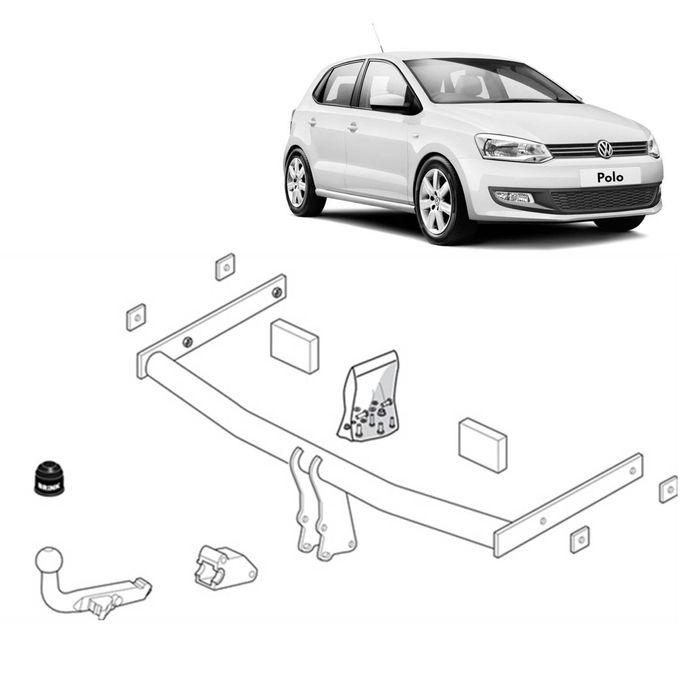 Brink Towbar European For Volkswagen Polo (10/2001 - On)