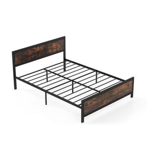 Costway Queen Size Metal Slats Bed Frame W/headboard & Footboard