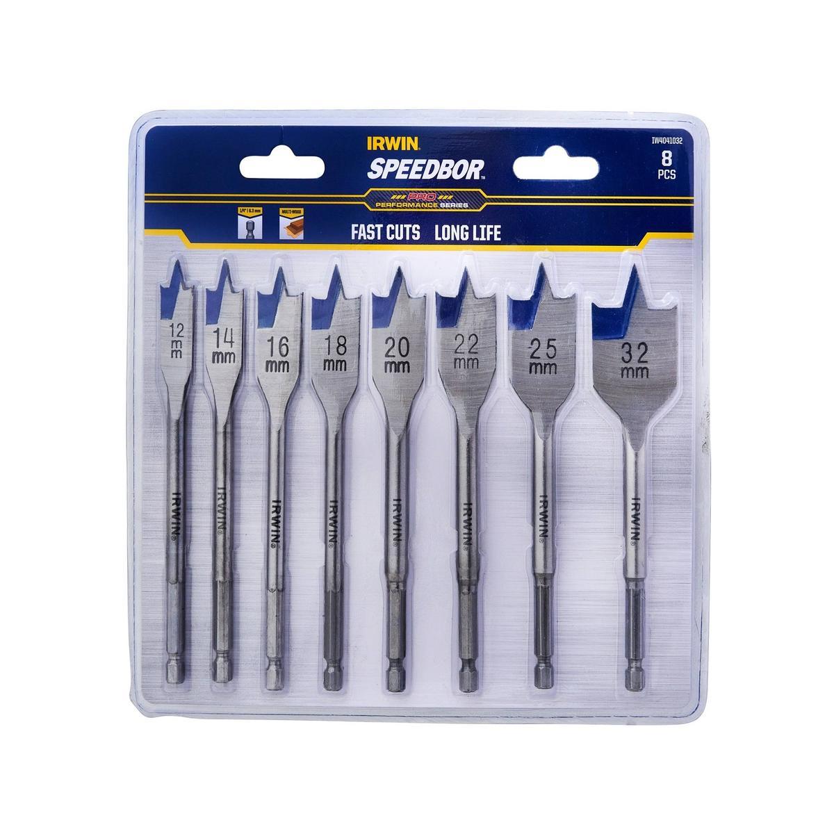 IRWIN 8 Piece Spade Bit Set - Bunnings Australia