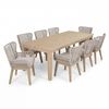 Stud 9pc Set Outdoor Dining Table Chair White Wash