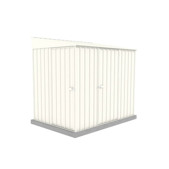 Absco Sheds 1.52 x 2.26 x 2.06m Surfmist Narrow Double Door Garden Shed