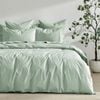 Dreamaker 300tc Cotton Percale Quilt Cover Set Sage Queen Bed