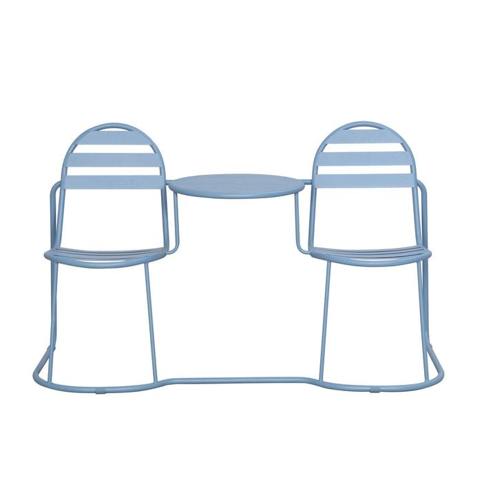 Marquee Blue Double Chair With Table
