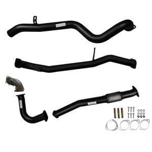 Ignite Exhausts Turbo Back For Nissan Gu Patrol 4.2l Leaf Spring Ute 3" Dump Pipe & Pipe Only Black Aluminised Steel