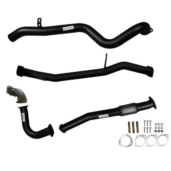 Ignite Exhausts Turbo Back For Nissan Gu Patrol 4.2l Leaf Spring Ute 3" Dump Pipe & Pipe Only Black Aluminised Steel