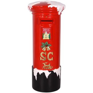 Christabelle 100cm Santa Clause Christmas Mailbox with Locking rear Door for Letters
