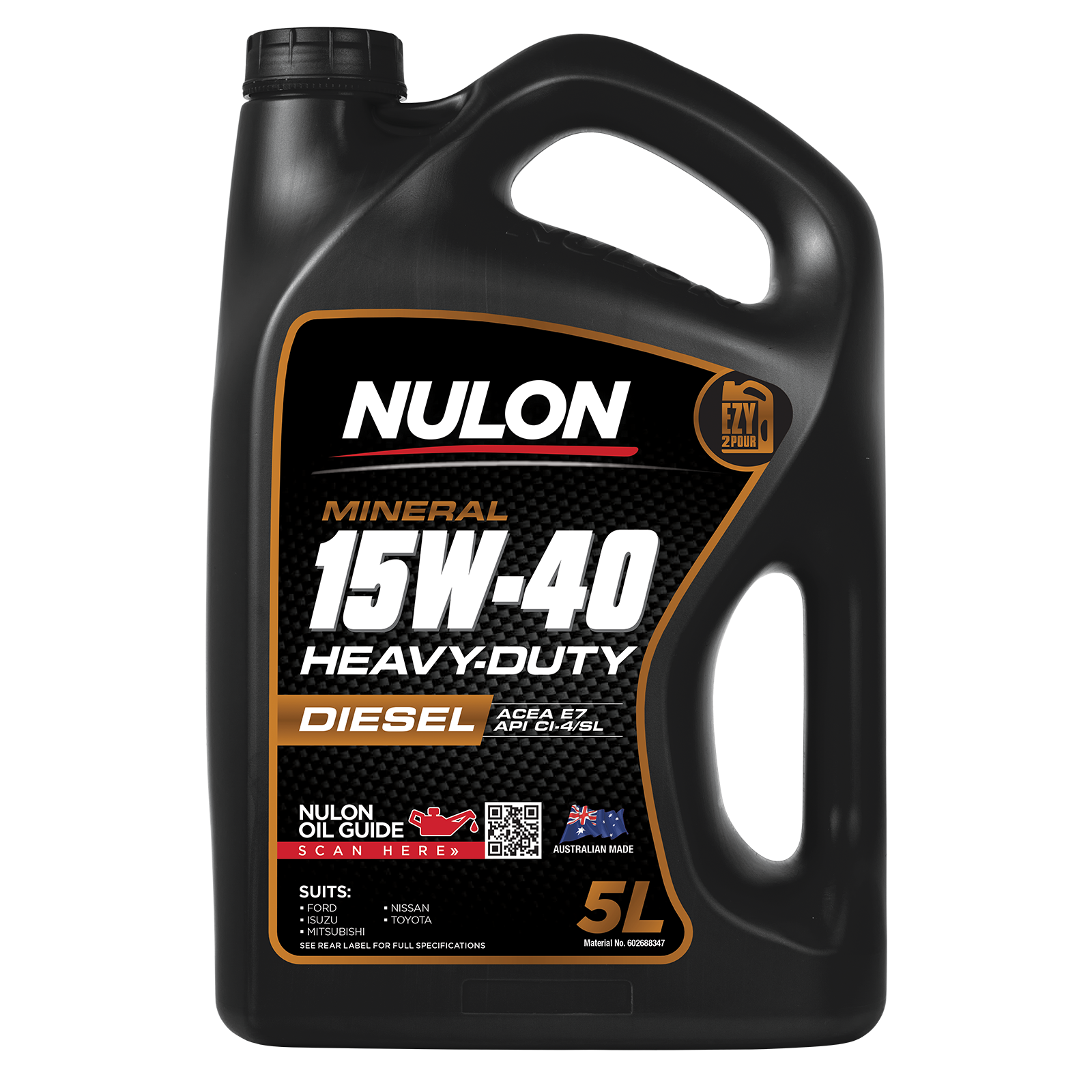 Nulon 5L Mineral 15W-40 Heavy Duty Diesel Engine Oil Bunnings