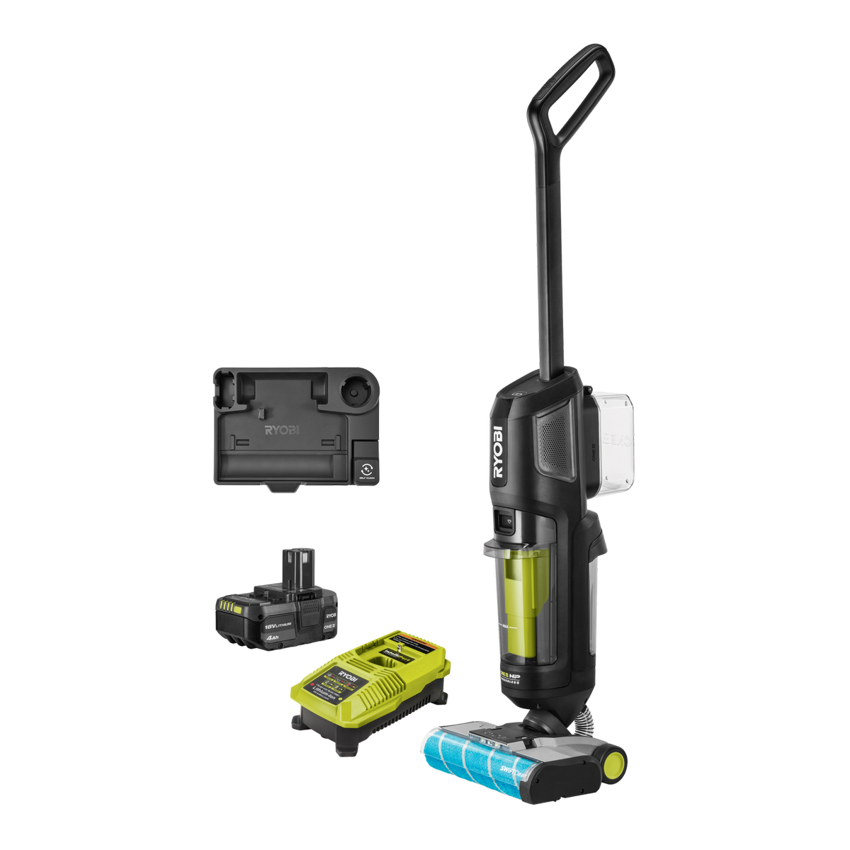 Ryobi 18V ONE+ HP Brushless Wet And Dry Hard Floor Cleaner 4.0Ah Kit ...