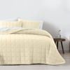 Royal Comfort Coverlet Set 3 Piece Beige Queen