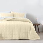 Royal Comfort Coverlet Set 3 Piece Queen Beige