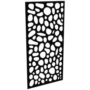 ProtectorAl 300-1200w x 1201-2400h Satin Black/Gloss Black Riverstone Unframed Composite Deco Panel