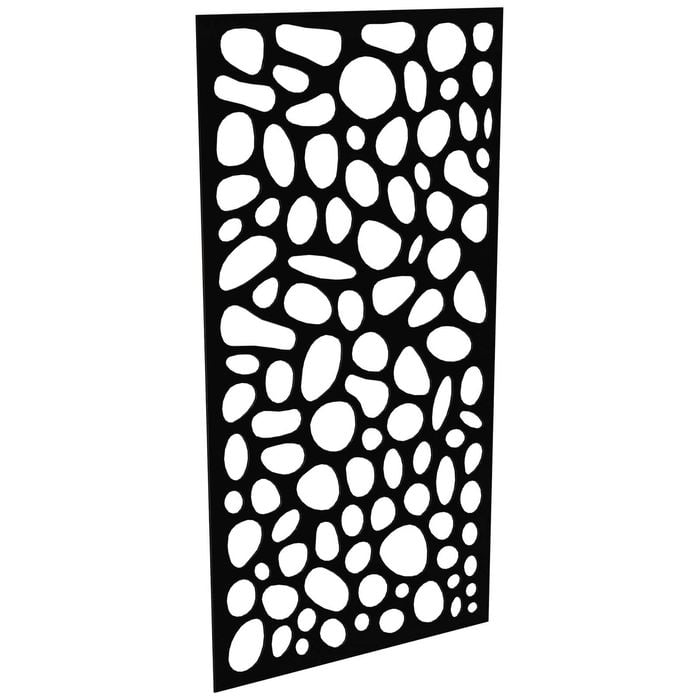 ProtectorAl 300-1200w x 1201-2400h Satin Black/Gloss Black Riverstone Unframed Composite Deco Panel