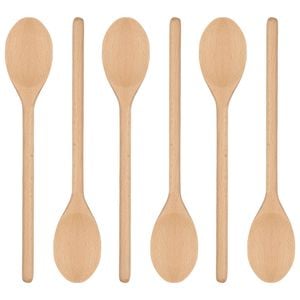 Argon Tableware Wooden Cooking Spoons - 30cm - Pack of 6
