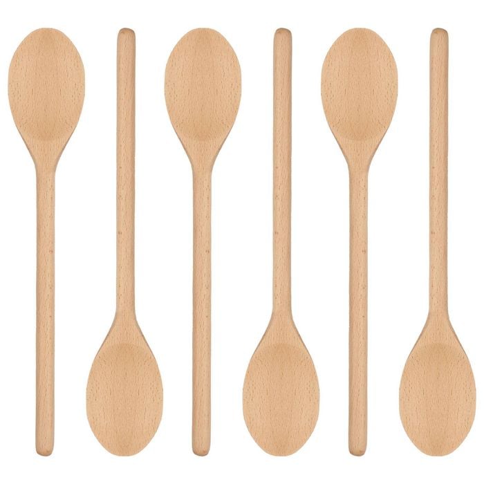 Argon Tableware Wooden Cooking Spoons - 30cm - Pack of 6