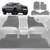 6D Diamond Car Floor Mats for Ford Ranger 2015-2018-Full Set-Grey-Outback GT