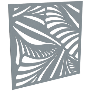 ProtectorAl 300 - 1200 x 300 - 1200mm Silver Brushed / Gloss White Jungle Unframed Composite Deco Panel