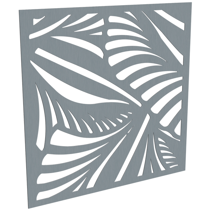ProtectorAl 300 - 1200 x 300 - 1200mm Silver Brushed / Gloss White Jungle Unframed Composite Deco Panel