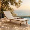 Cane and Stone 2070 x 830 x 355 mm Solana Timber Adjustable Sunlounger