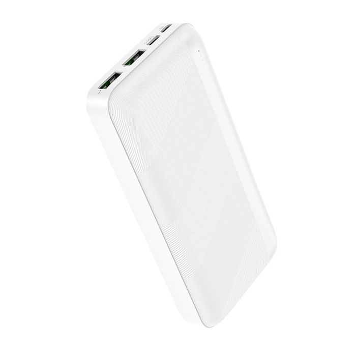 Borofone BJ27A White 20000mAh Portable Power Bank with 4 Ports (2 USB, USB-C & Micro-USB)